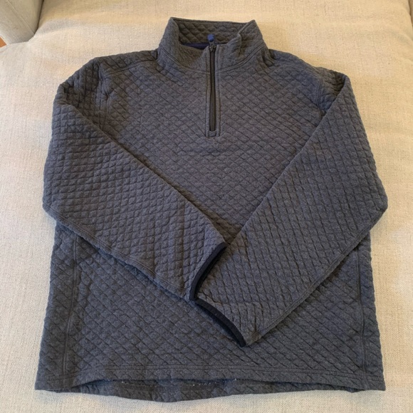 J. Crew Quilted Half Zip Pullover Size L  #BS847 - Picture 1 of 4